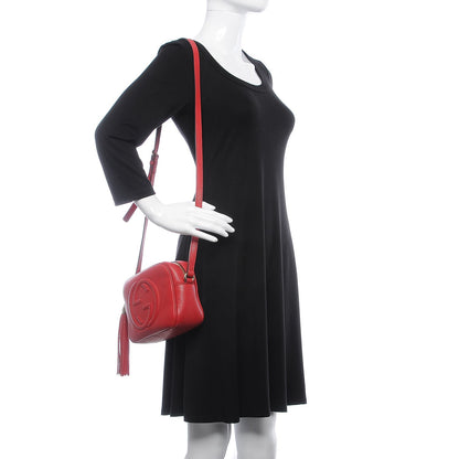 Gucci Pebbled Calfskin Small Soho Disco Bag Tabasco Red 2 of 8