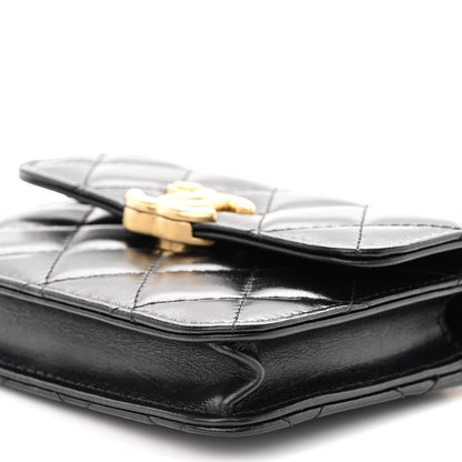 Chanel Calfskin Quilted Perfect Fit Coin Purse With Chain Black 11 of 11