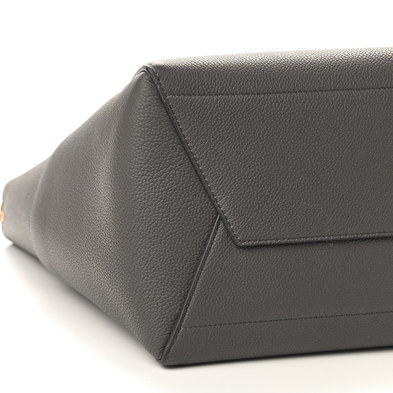 Celine Soft Grained Calfskin Sangle Bucket Bag Grey 8 of 9