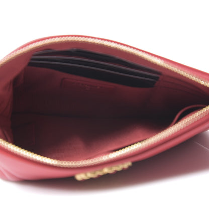 Chanel Goatskin Quilted 19 Cosmetic Case Red 4 of 9