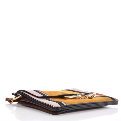 Chloe Suede Calfskin Patchwork Medium Faye Shoulder Bag Tobacco 4 of 10