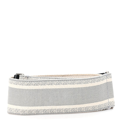 Christian Dior Canvas Embroidered Shoulder Strap Grey 2 of 4