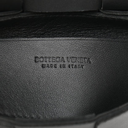 Bottega Veneta Lambskin Maxi Intrecciato Extra Mini Cassette Crossbody Bag Black 5 of 7