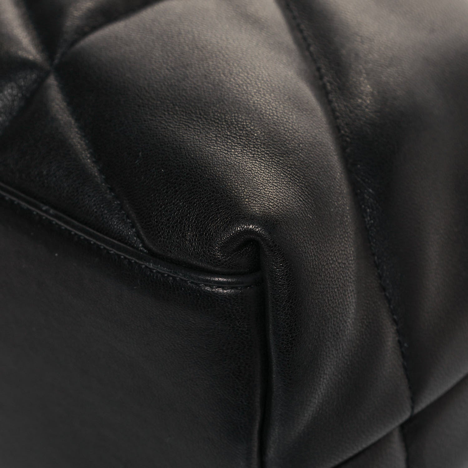 Saint Laurent Lambskin Quilted Medium Loulou Puffer Monogram Chain Satchel Black 12 of 13