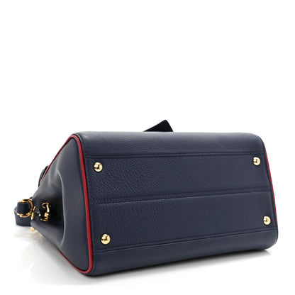 Louis Vuitton Grained Calfskin Monogram Double V Blue Marine 5 of 9