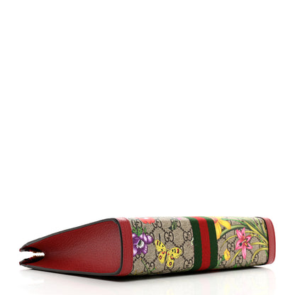 Gucci GG Supreme Monogram Flora Web Ophidia Pouch Red 4 of 7