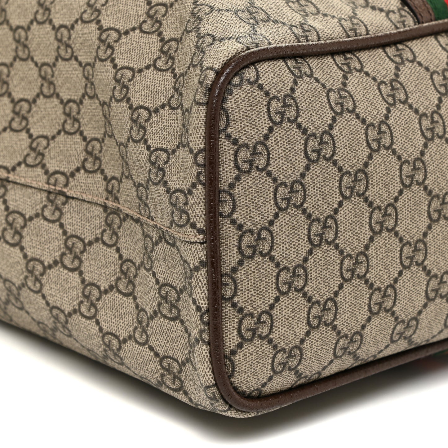 GG Supreme Monogram Web Neo Vintage Tote Beige New Acero Crop