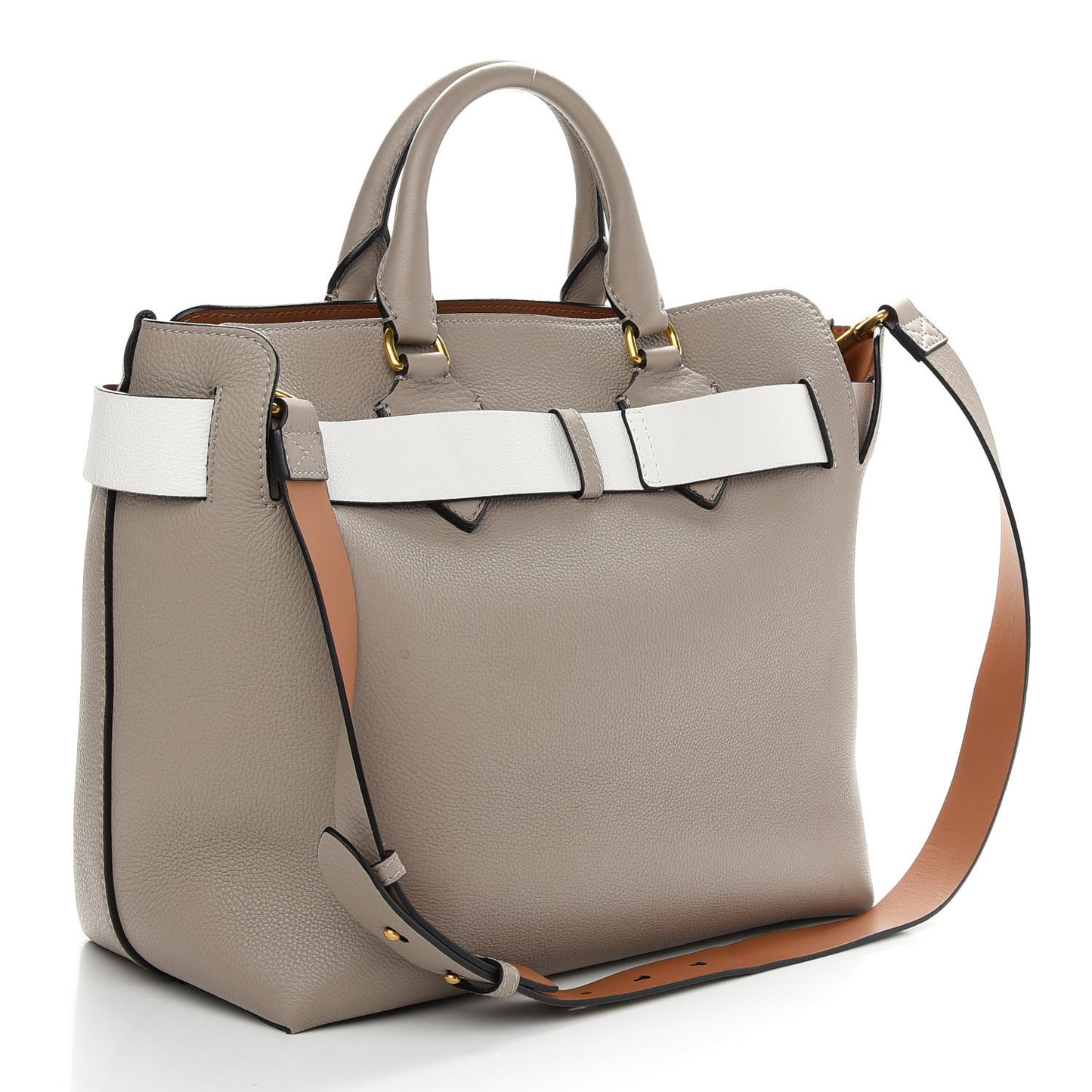 Soft Grain Calfskin Medium Belt Bag Mineral Grey