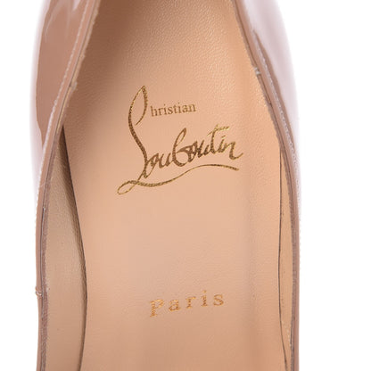 Christian Louboutin Patent Lady Peep 150 Pumps 37 Nude 8 of 11