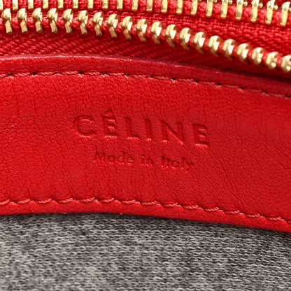 Celine Lambskin Small Trio Crossbody Bag Red 8 of 13