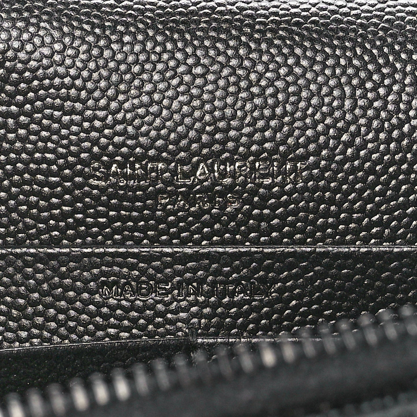 Grain De Poudre Matelasse Chevron Monogram Monochrome Envelope Chain Wallet Black