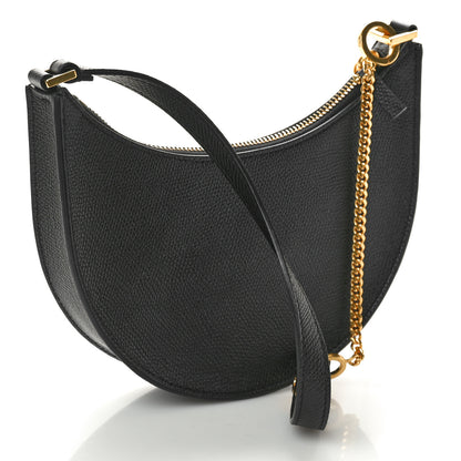 Valentino Garavani Grainy Calfskin Mini Vlogo Hobo Bag Black 2 of 8