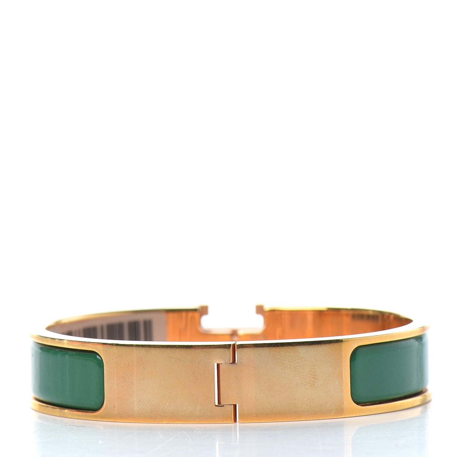 Hermes Enamel Narrow Clic Clac H Bracelet Vert Sapin 3 of 4