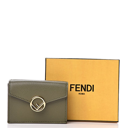 Fendi Vitello Cruise F is Fendi Micro Tri-Fold Envelope Wallet Asparago 8 of 8
