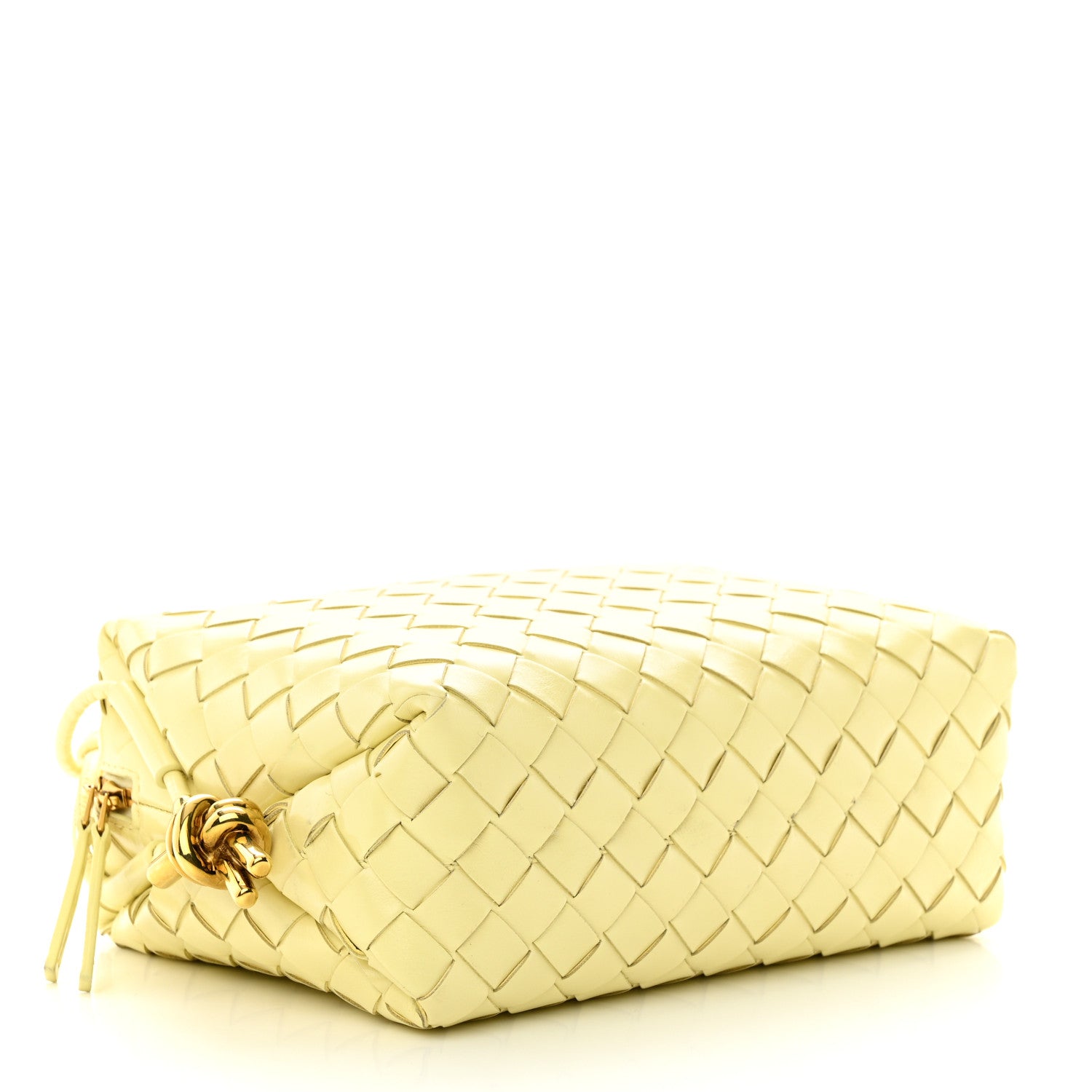 Bottega Veneta Nappa Intrecciato Metallic Knot Small Loop Crossbody Bag Ice Cream 4 of 9