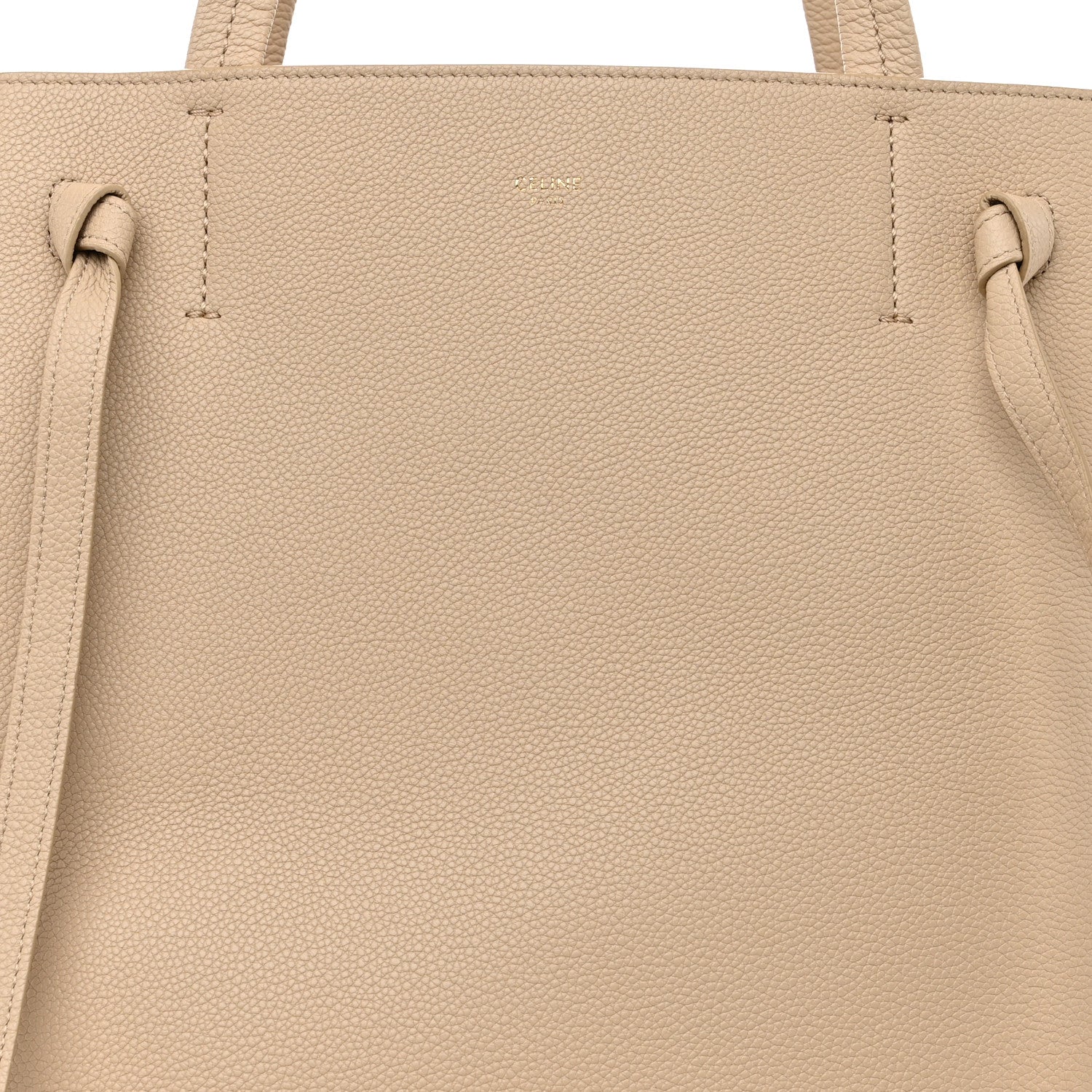Celine Soft Grained Calfskin Medium Belt Cabas Phantom Beige 8 of 10