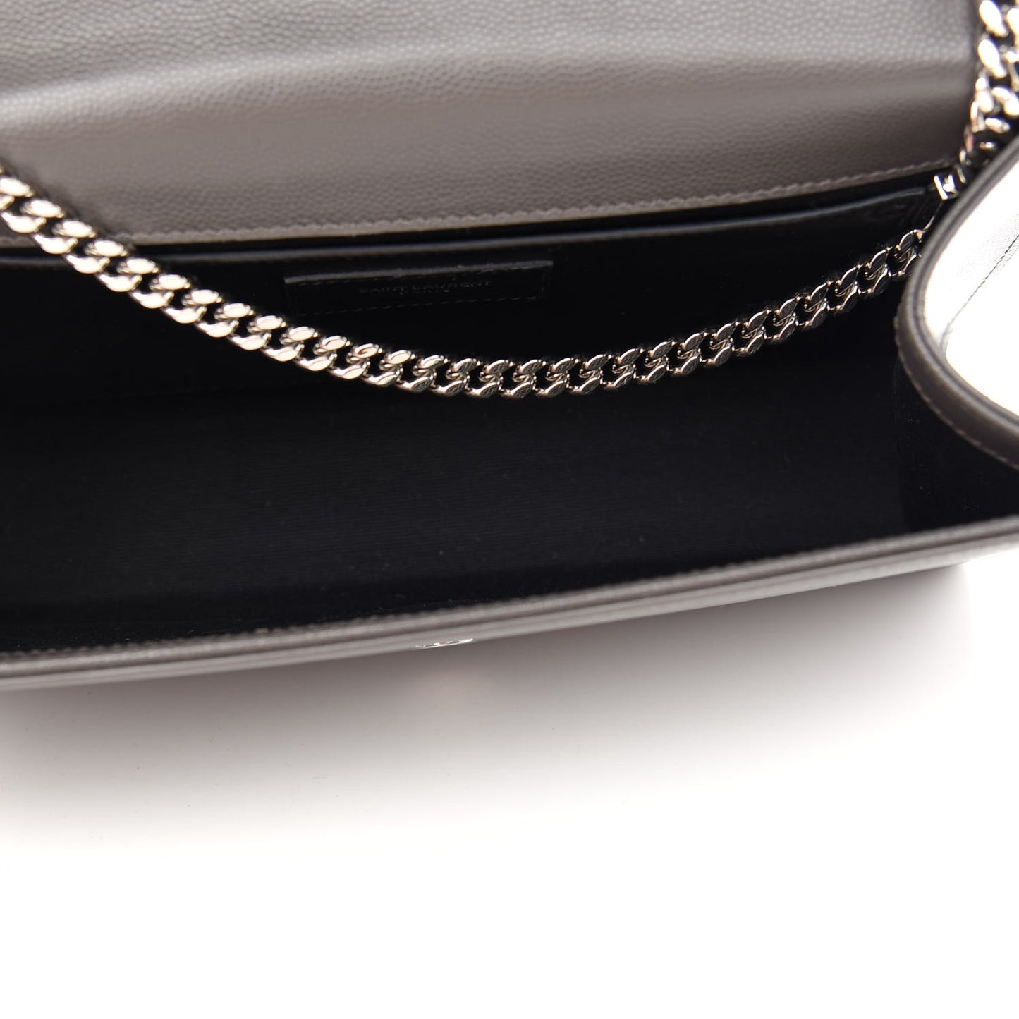 Grain De Poudre Medium Classic Monogram Kate Satchel Earth Grey