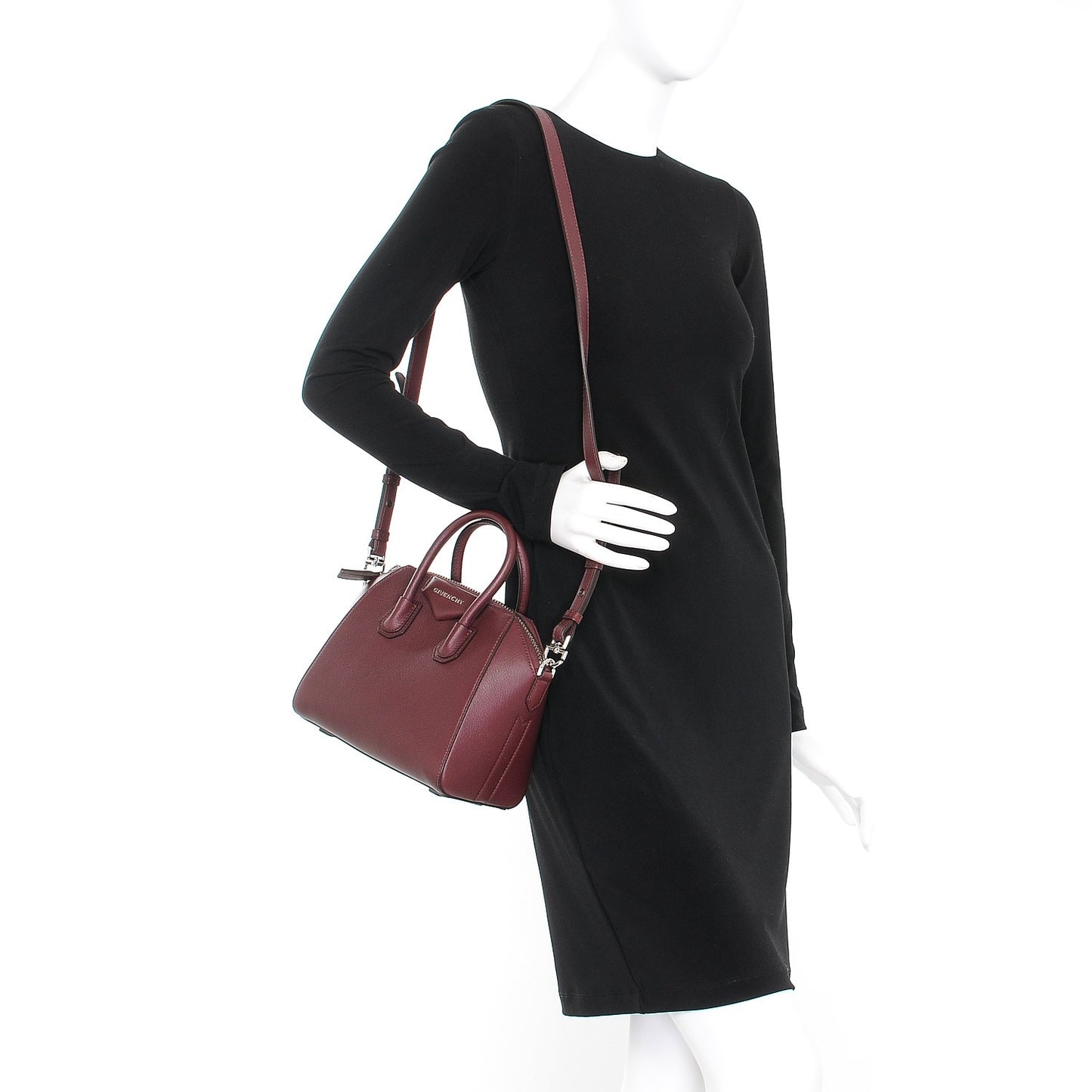 Sugar Goatskin Mini Antigona Oxblood