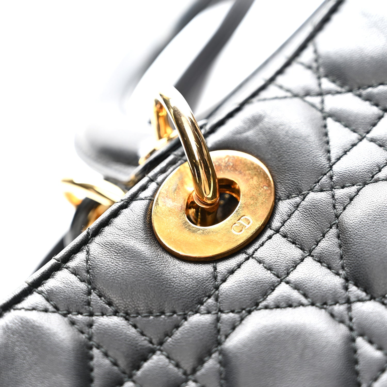 Christian Dior Lambskin Cannage Large Lady Dior Black 13 of 16