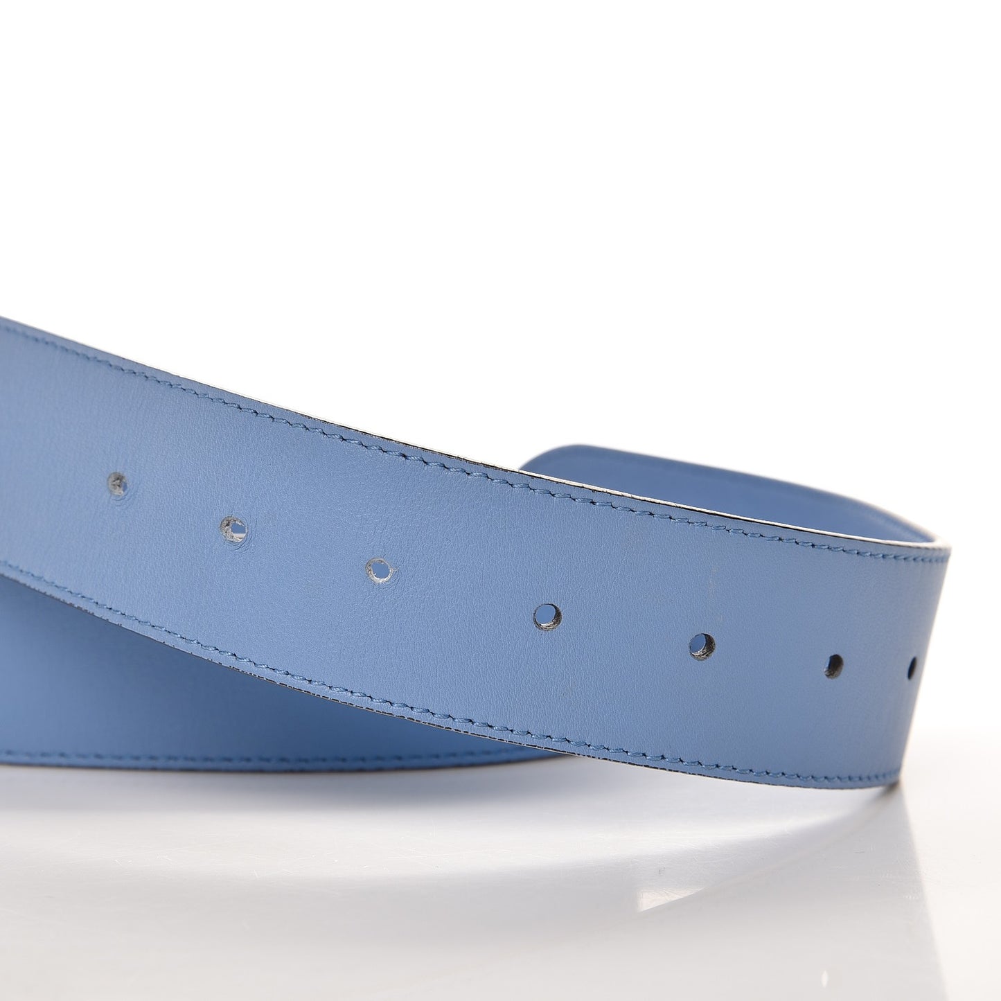 Calfskin Double G 40mm Belt 85 34 Clear Sky Blue