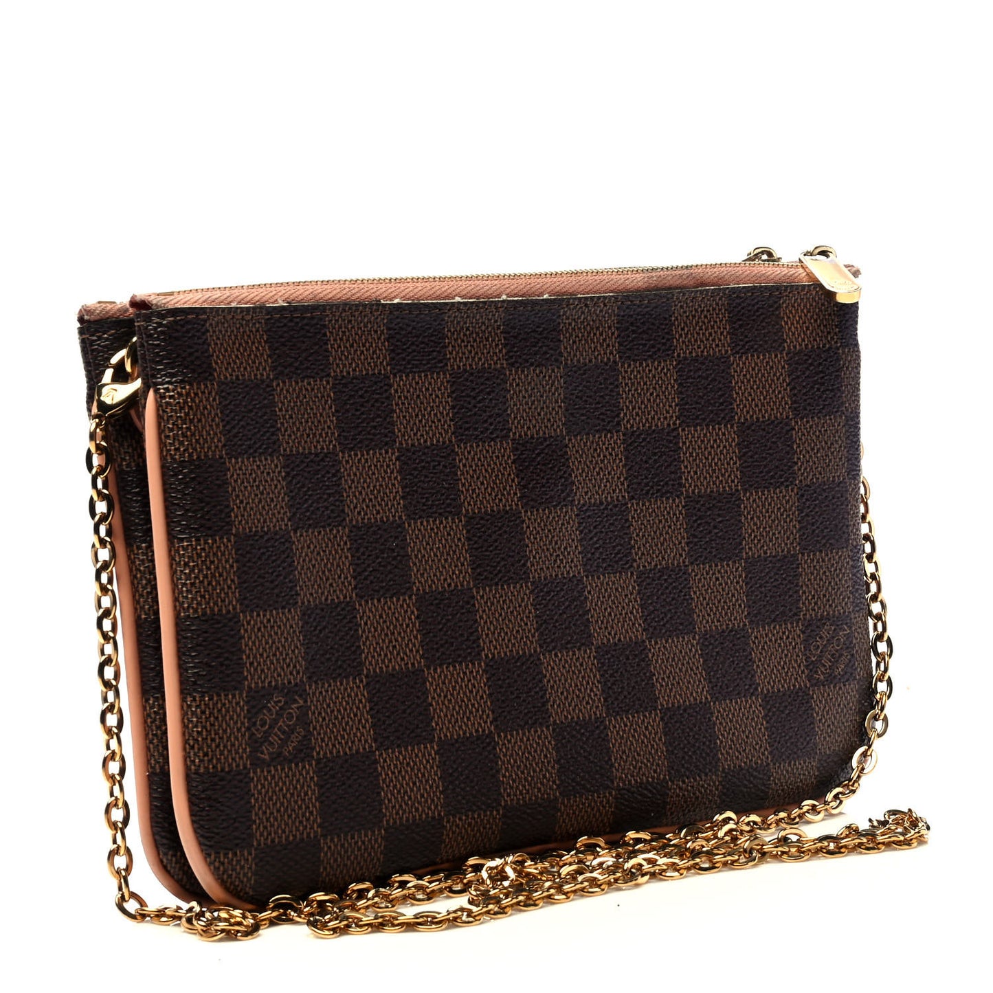 Damier Ebene Double Zip Pochette