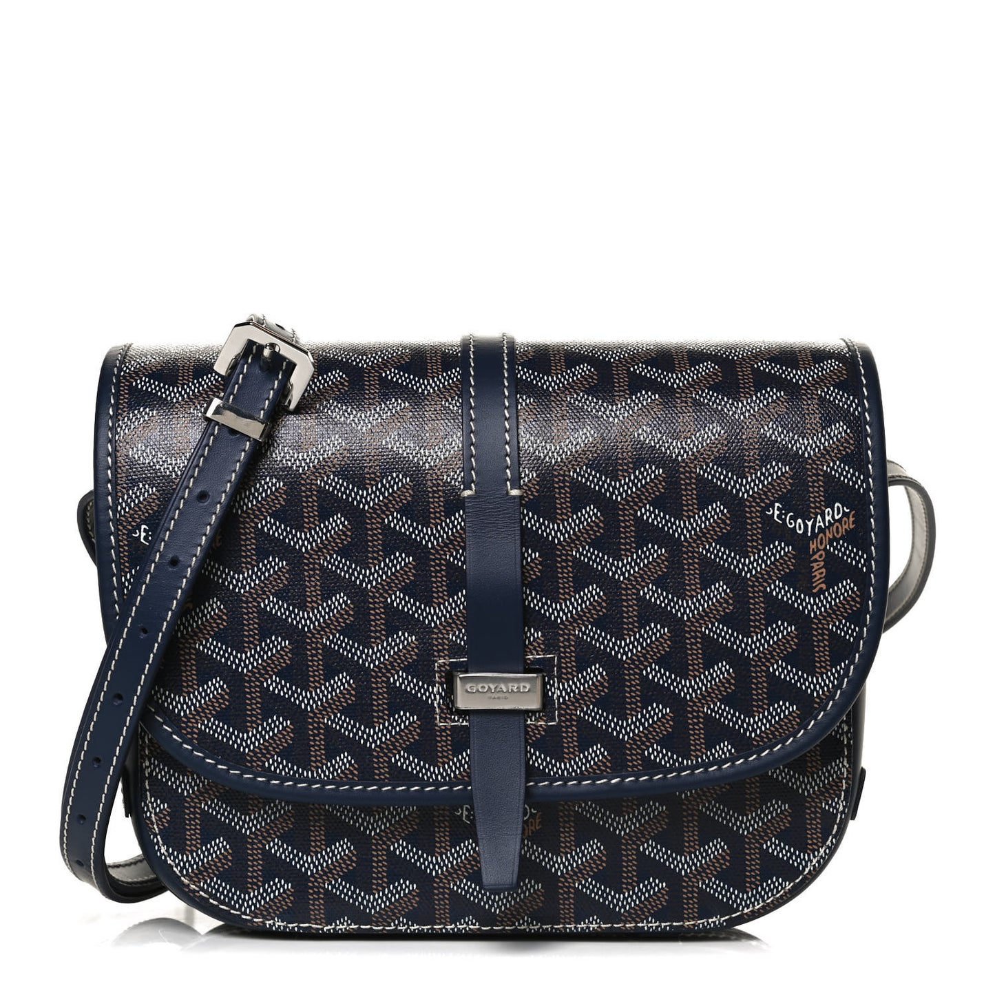 Goyardine Belvedere II PM Messenger Bag Navy