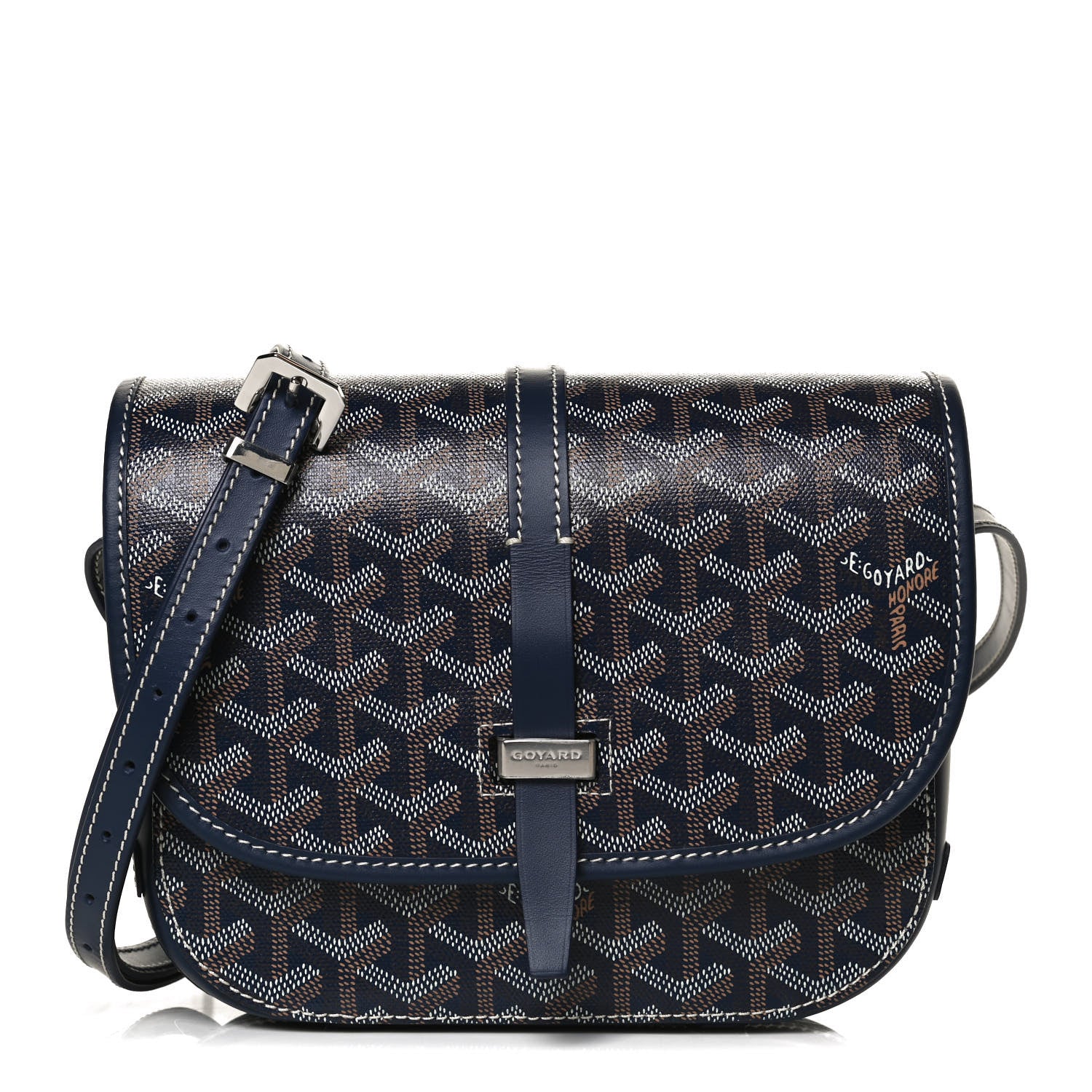 Goyard Goyardine Belvedere II PM Messenger Bag Navy 1 of 12