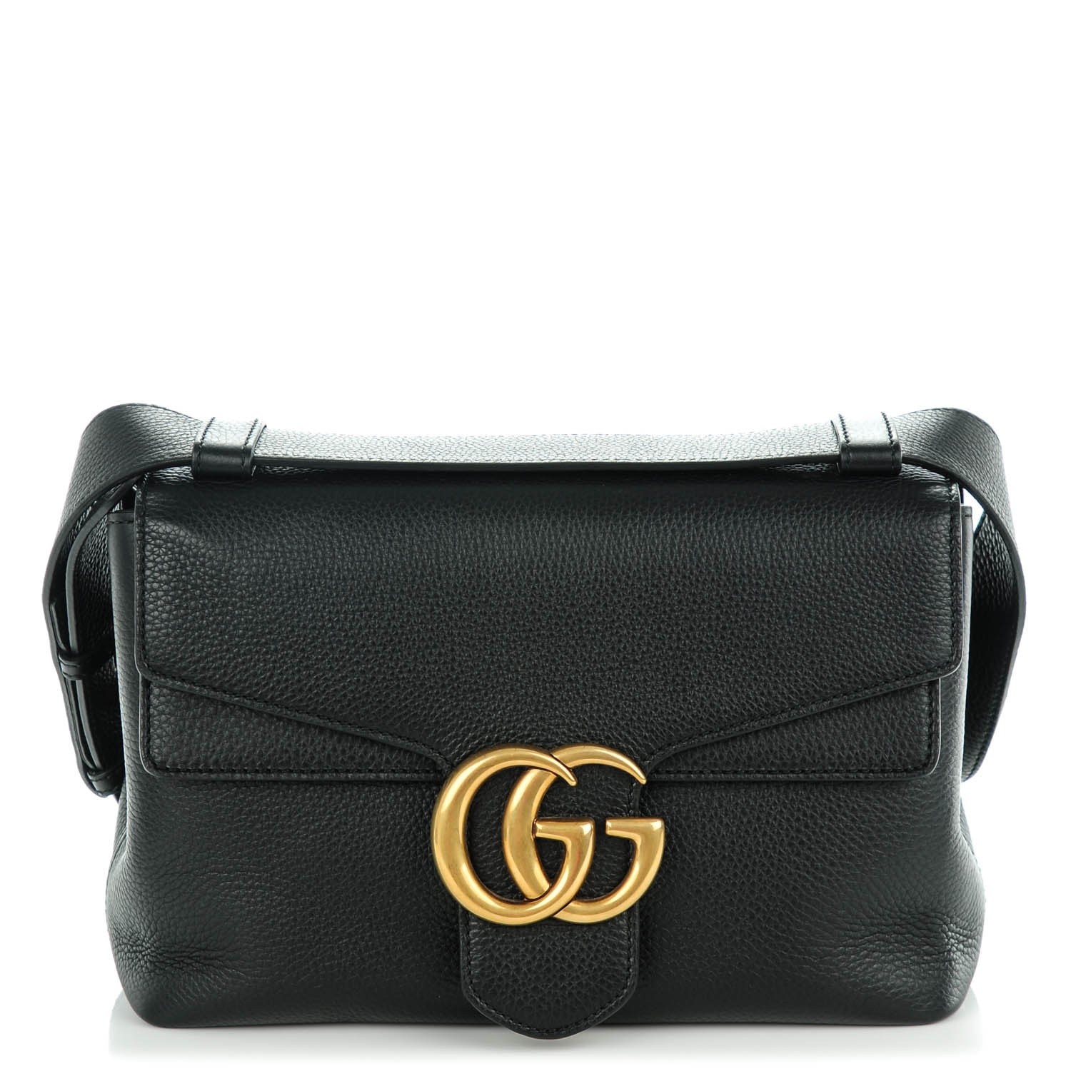 Gucci Cellarius Calfskin GG Marmont Shoulder Bag Black 1 of 7