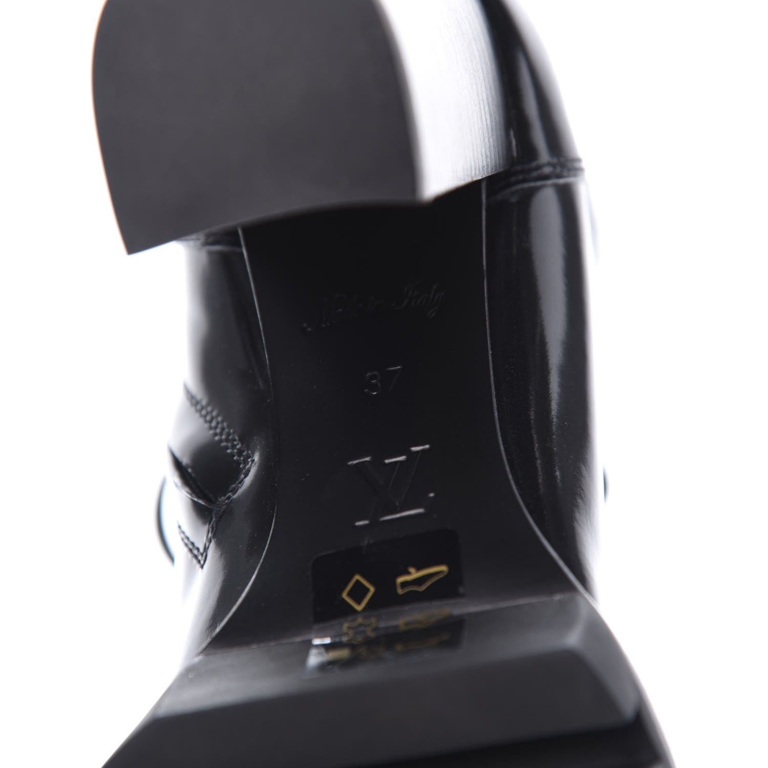 Louis Vuitton Patent Calfskin Monogram Star Trail Ankle Boots 37 Black 8 of 8