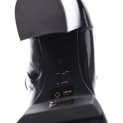 Louis Vuitton Patent Calfskin Monogram Star Trail Ankle Boots 37 Black 8 of 8