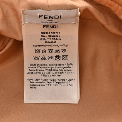 Fendi Rabbit Felt Angora Wool Beret S Camel 8 of 9
