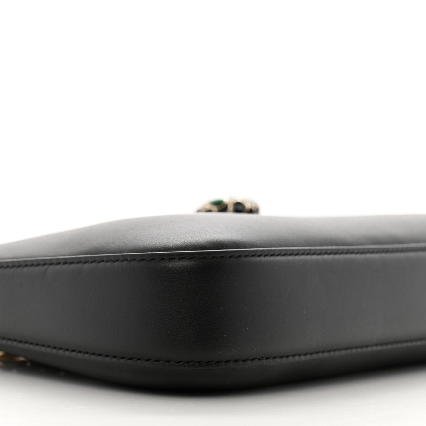 Calfskin Serpenti Baia Shoulder Bag Black