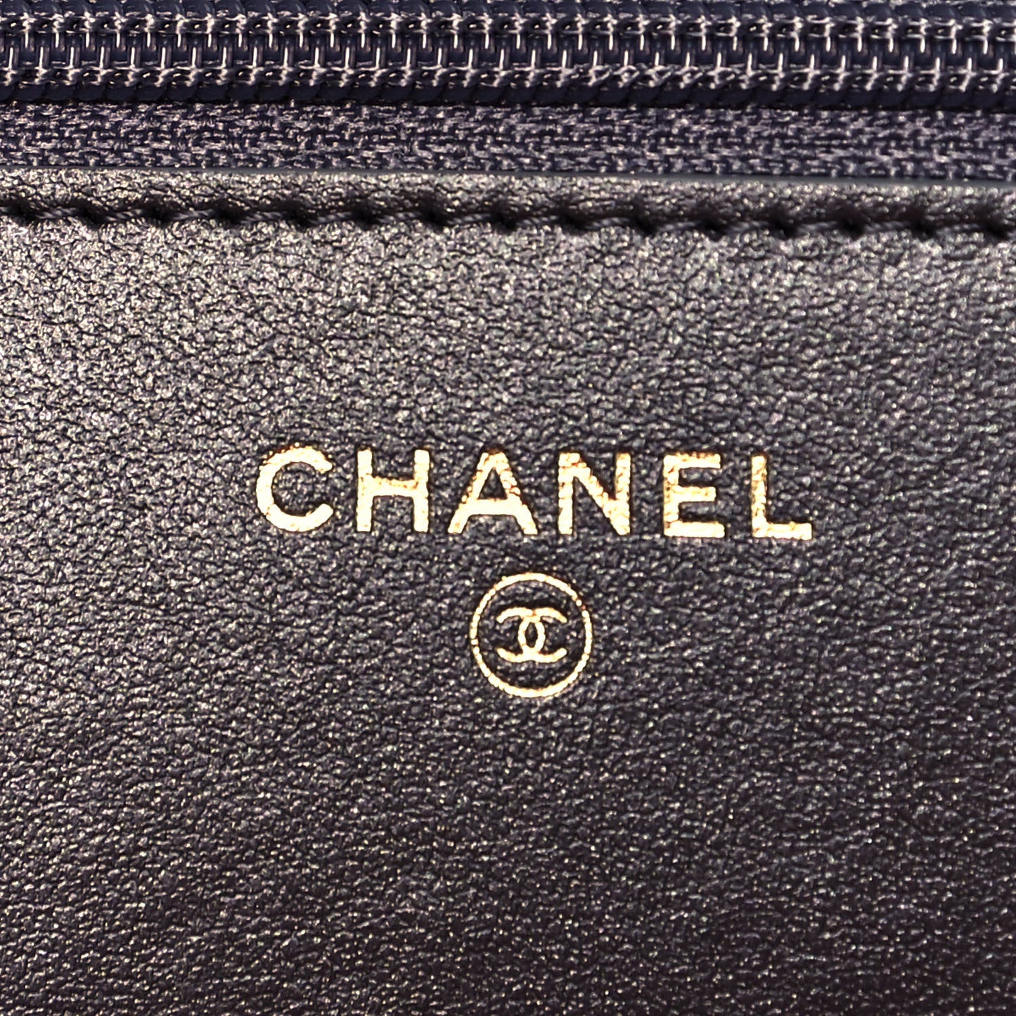 Sequin Quilted Chanel 19 Wallet On Chain WOC Silver