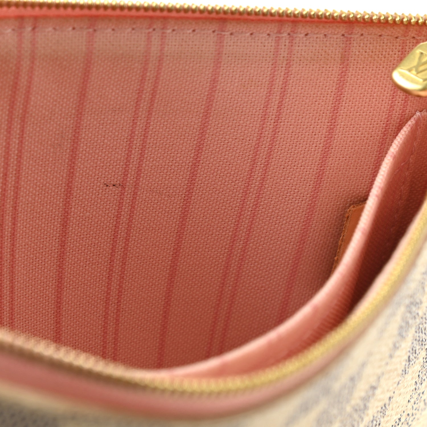 Louis Vuitton Damier Azur Neverfull MM GM Pochette Rose Ballerine 9 of 11