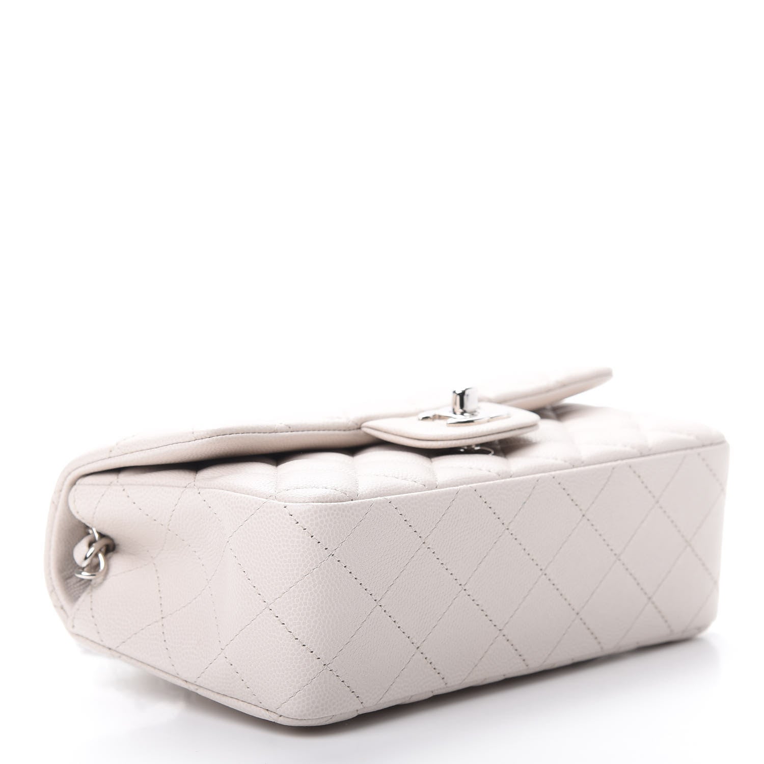 Chanel Caviar Quilted Mini Rectangular Flap Ivory 4 of 10