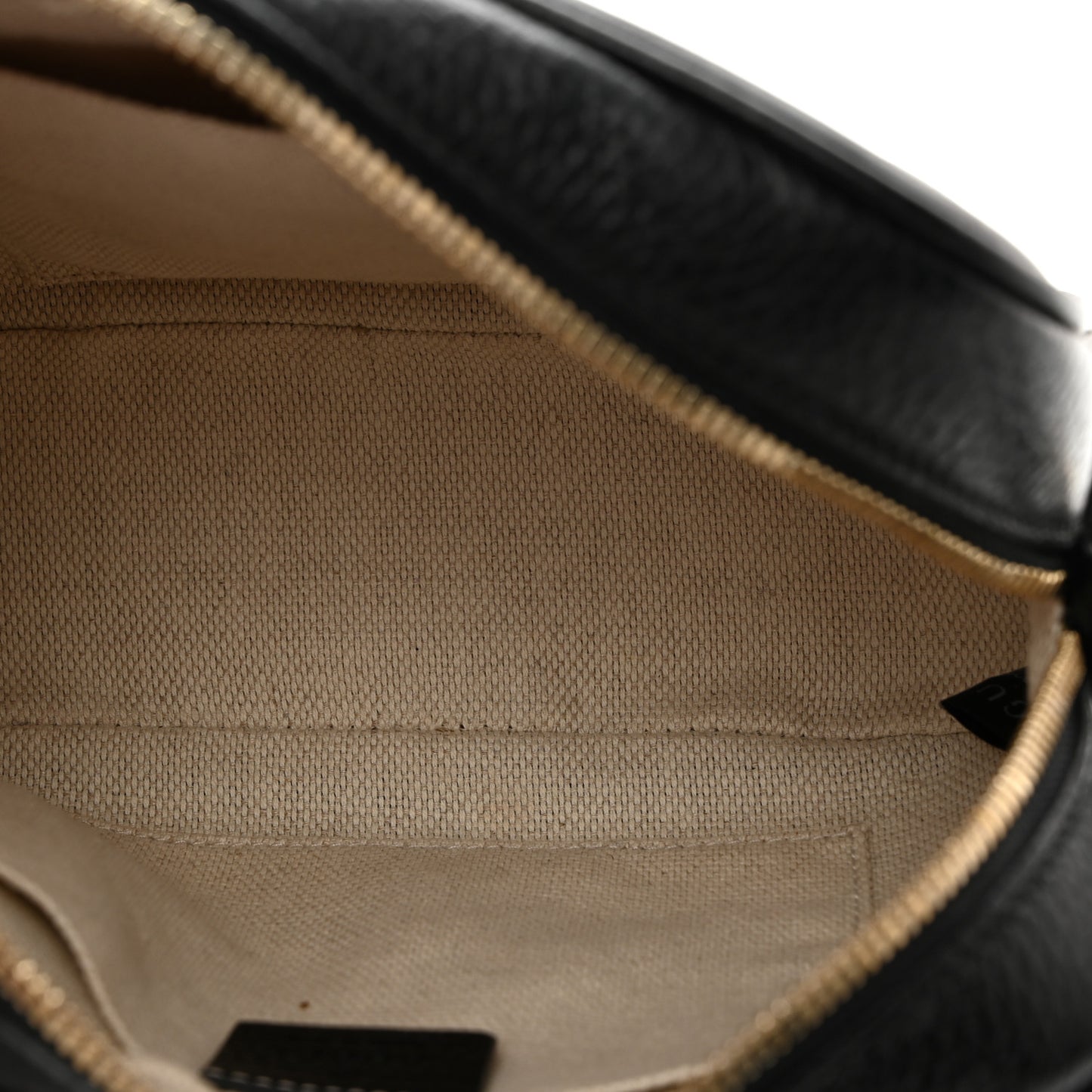 Pebbled Calfskin Small Soho Disco Bag Black