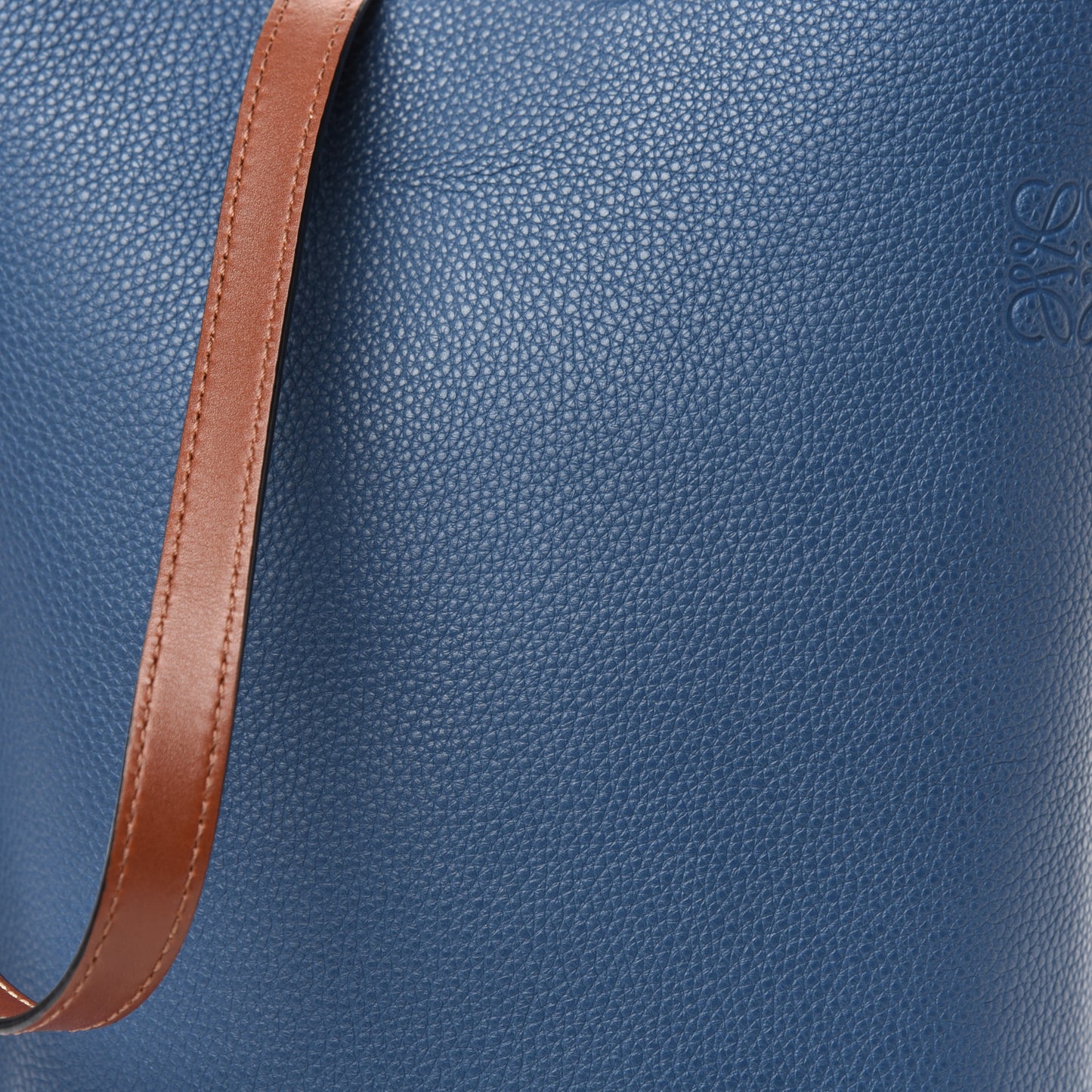 Calfskin Gate Bucket Bag Steel Blue