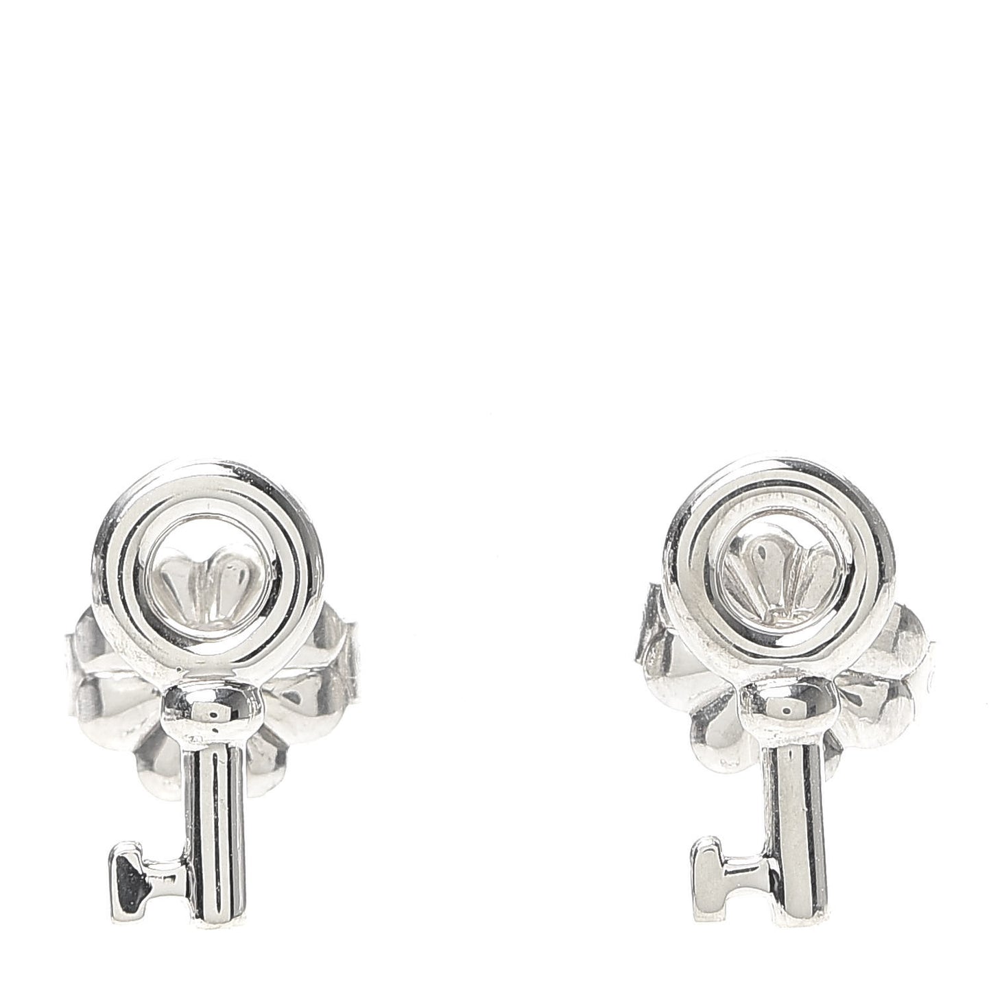 Sterling Silver Key Earrings