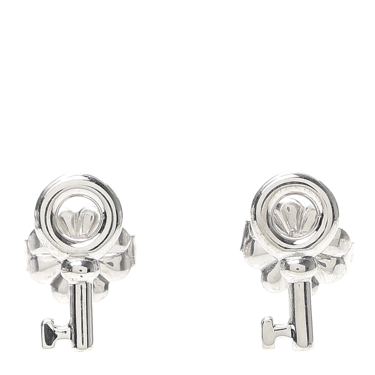 Tiffany Sterling Silver Key Earrings 1 of 5