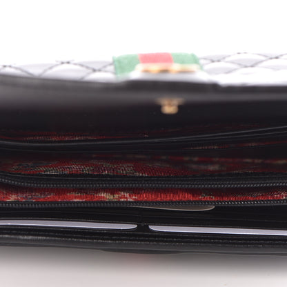 Gucci Calfskin Web Trapuntata GG Continental Wallet Black 5 of 8
