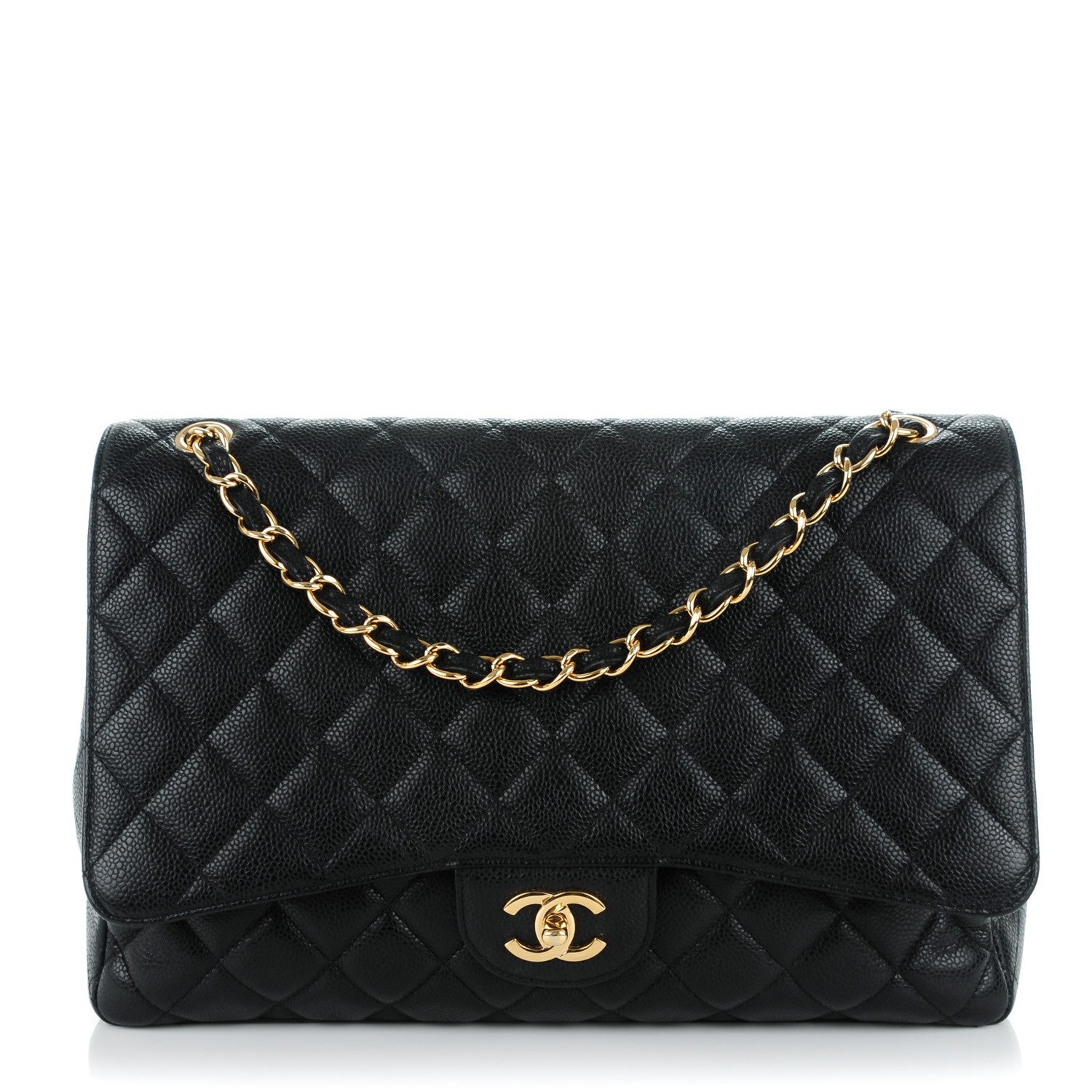 Chanel Caviar Quilted Maxi Single Flap Black 1 of 8