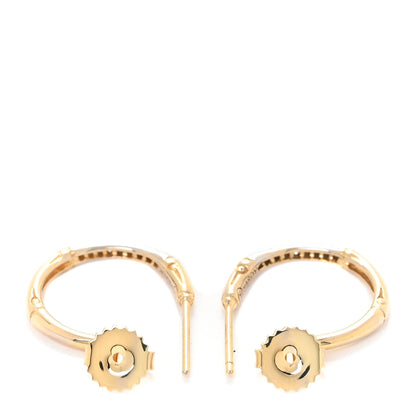 John Hardy 18K Yellow Gold Diamond XS Bamboo Hoop Earrings 6 of 6