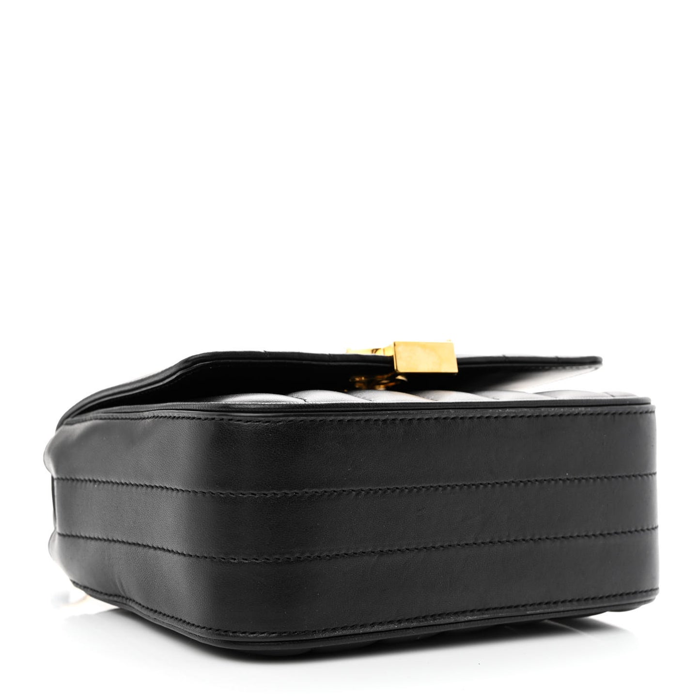 Lambskin Matelasse Monogram Small Vicky Chain Bag Black