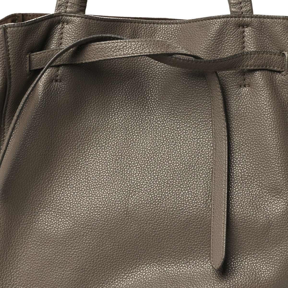 Soft Grained Calfskin Small Belt Cabas Phantom Taupe