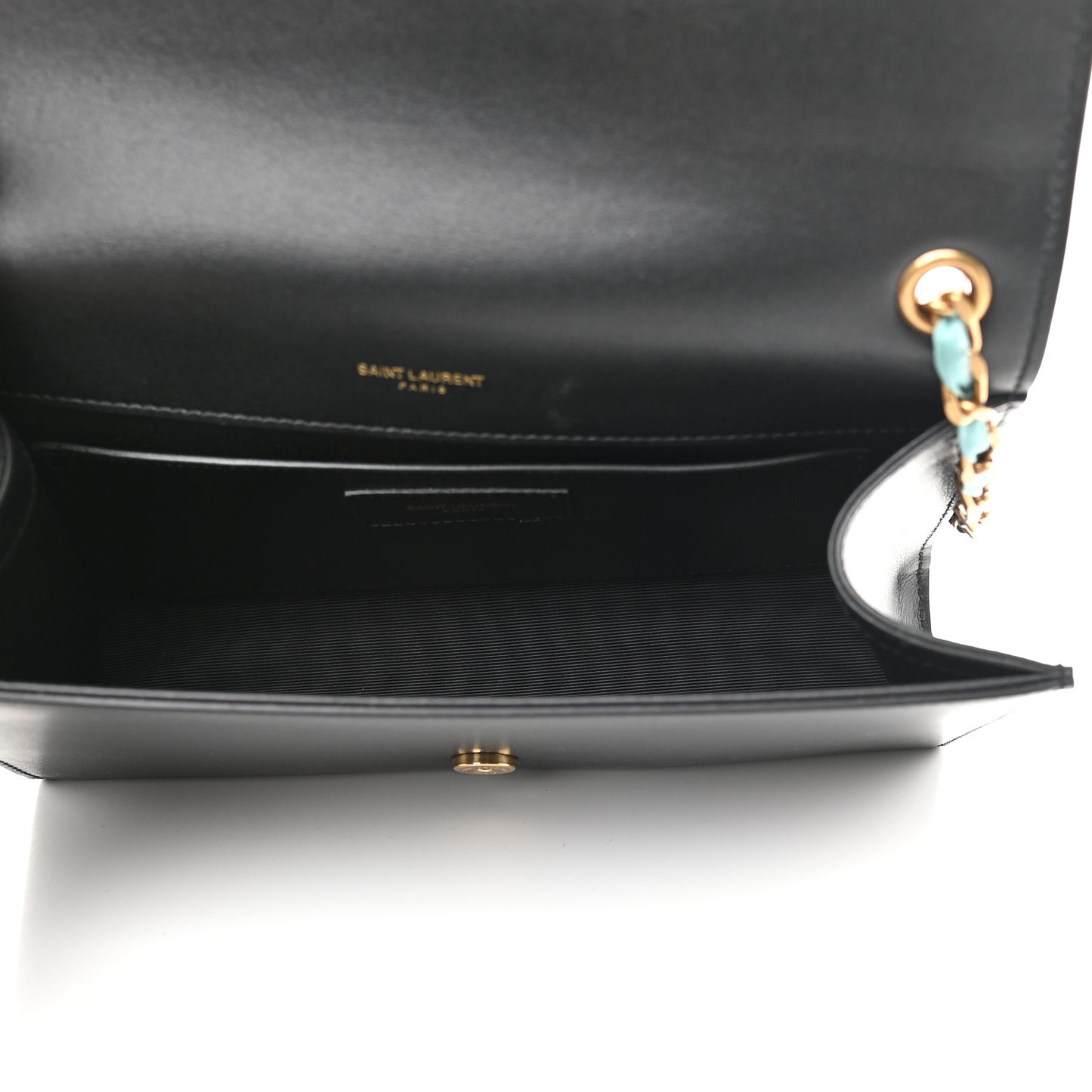 Smooth Calfskin Medium Classic Monogram Kate Satchel Black