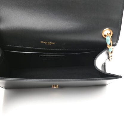 Saint Laurent Smooth Calfskin Medium Classic Monogram Kate Satchel Black 5 of 8