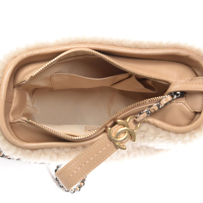 Chanel Shearling Small Gabrielle Hobo Dark Beige 5 of 9