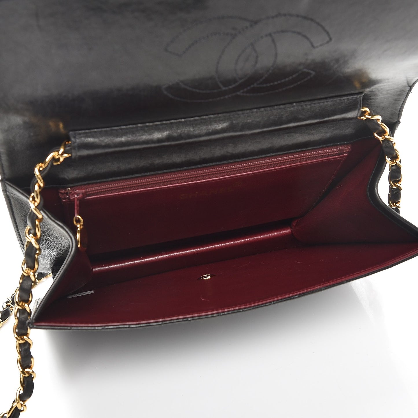 Lambskin Quilted Medium Single Flap Black