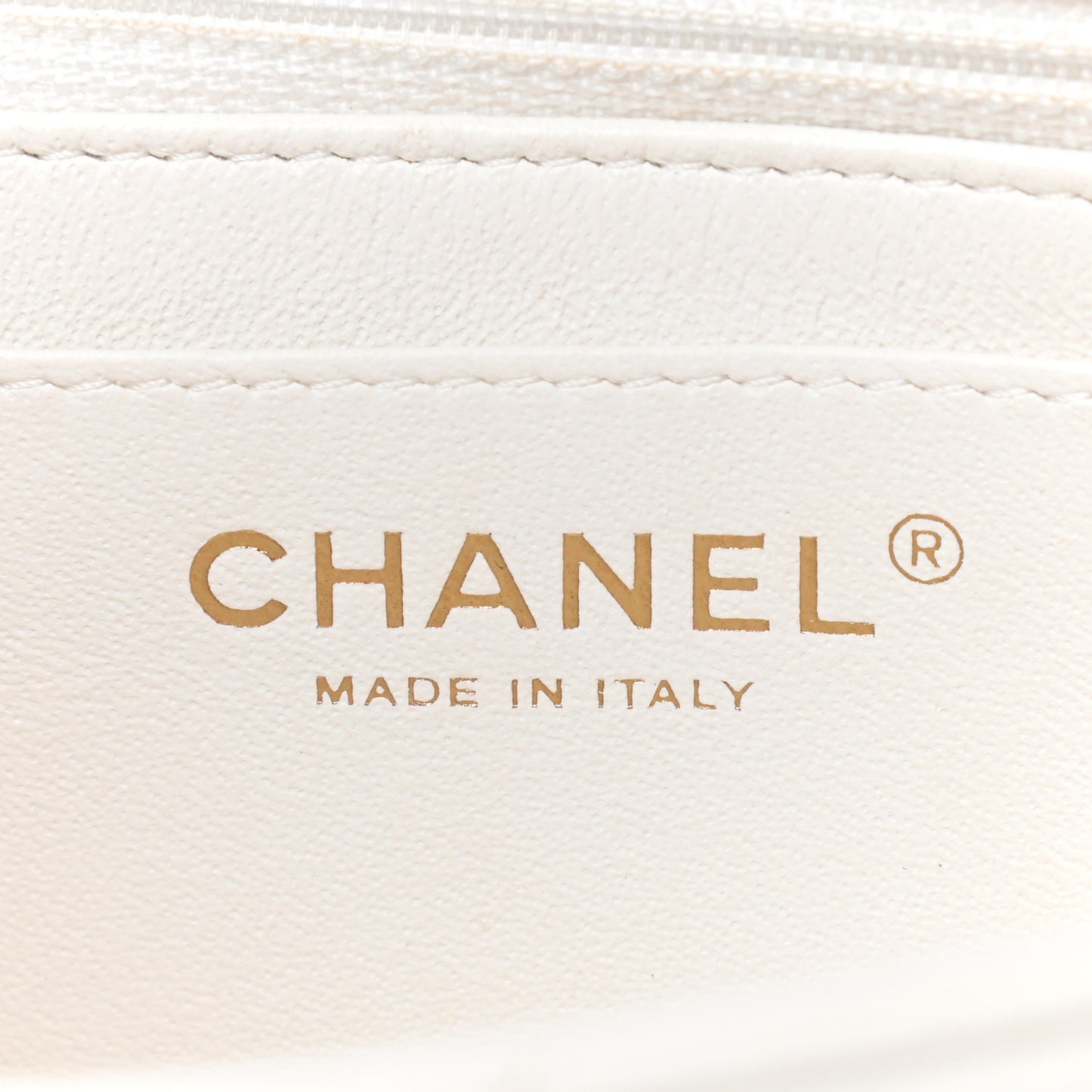 Lambskin Quilted Mini Rectangular Flap White