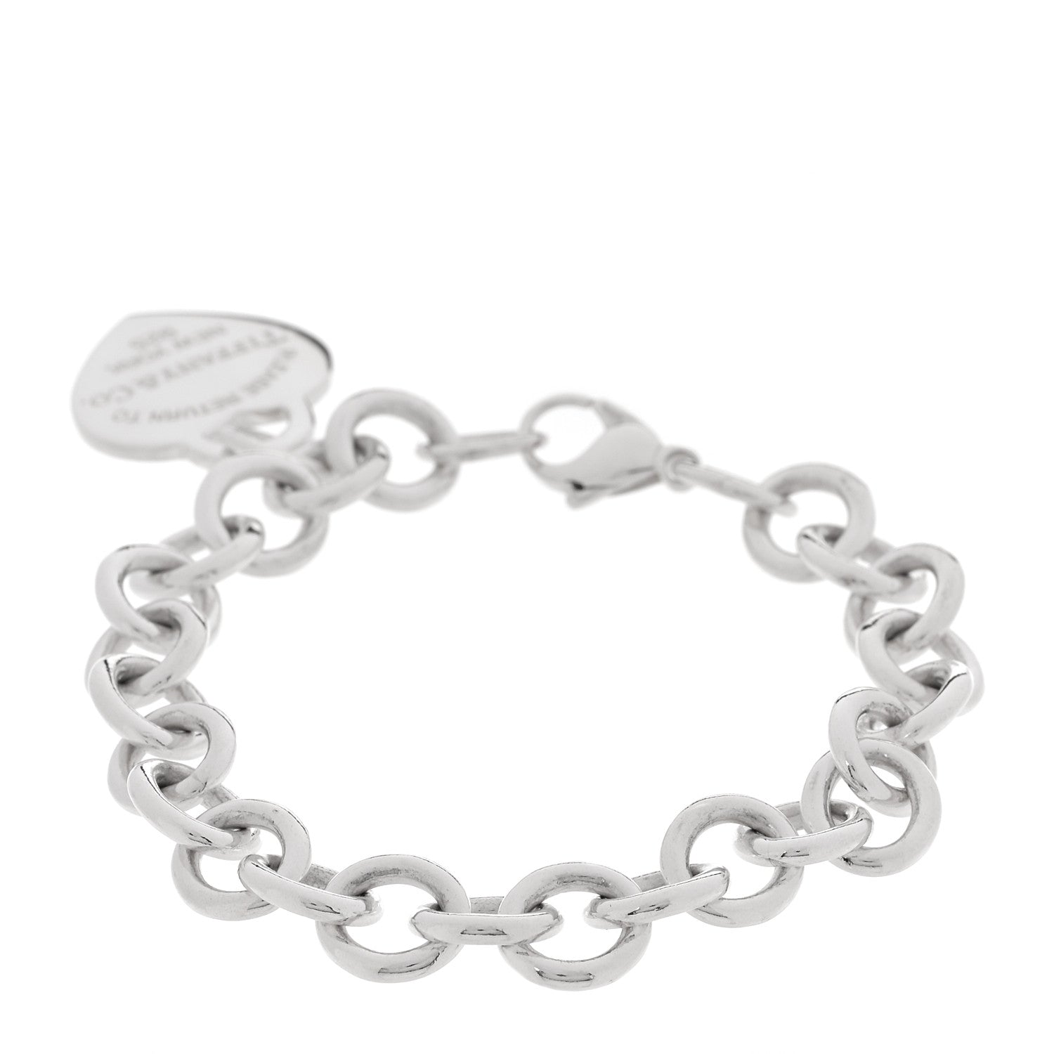 Tiffany Sterling Silver Return to Tiffany Heart Tag Charm Bracelet
